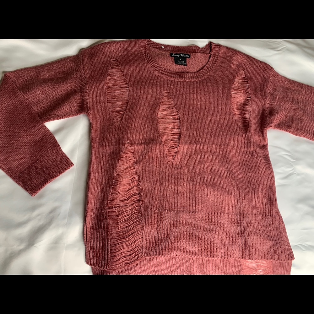 Ripped Pink Sweater
